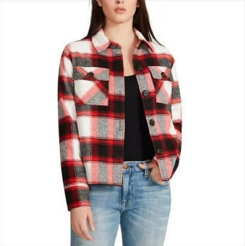 BB Dakota By Steve Madden Boxy Plaid Jacket Size XL
